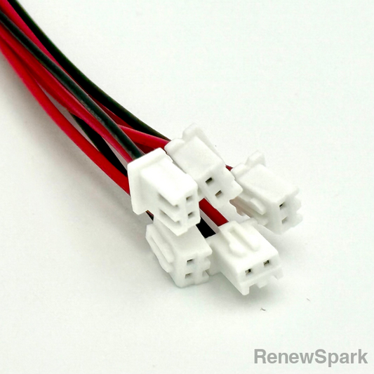 5PCS / 10PCS / 20PCS JST-XH 2.5mm 2-Pin Connector with 24AWG Wire Leads (150mm Tinned Ends) 5-Pack Wire Connector