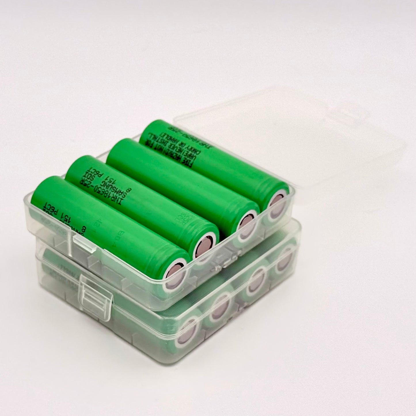 8x Samsung 25R 18650 2500mAh 20A Flat Top Li-ion Batteries + Case