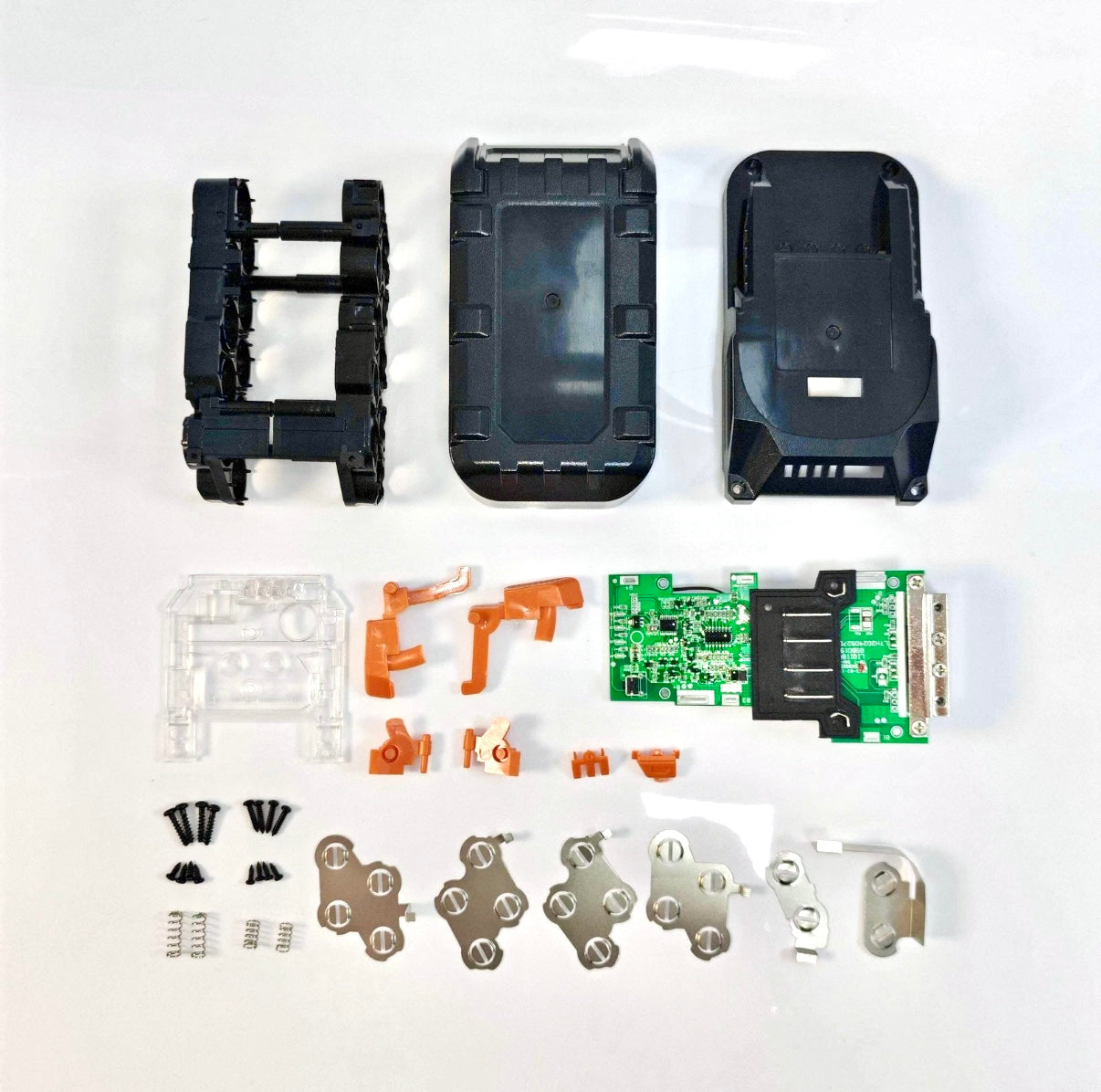 RIDGID 18V 5S2P Battery Rebuild Kit – 5-Cell BMS, Nickel, Shell & Hardware (No Cells)