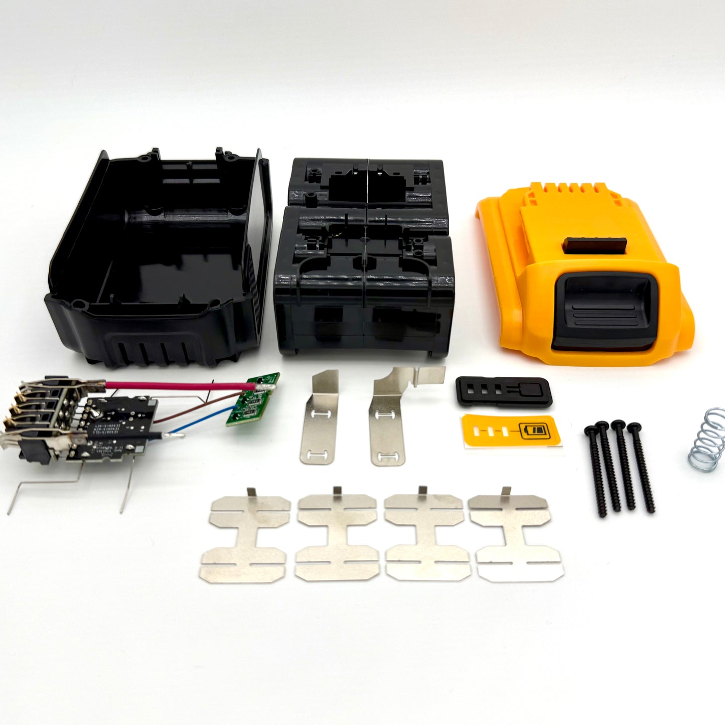 DCB205 20V Battery Rebuild Kit – 10‑Cell BMS, Nickel, Shell, Hardware (No Cells)