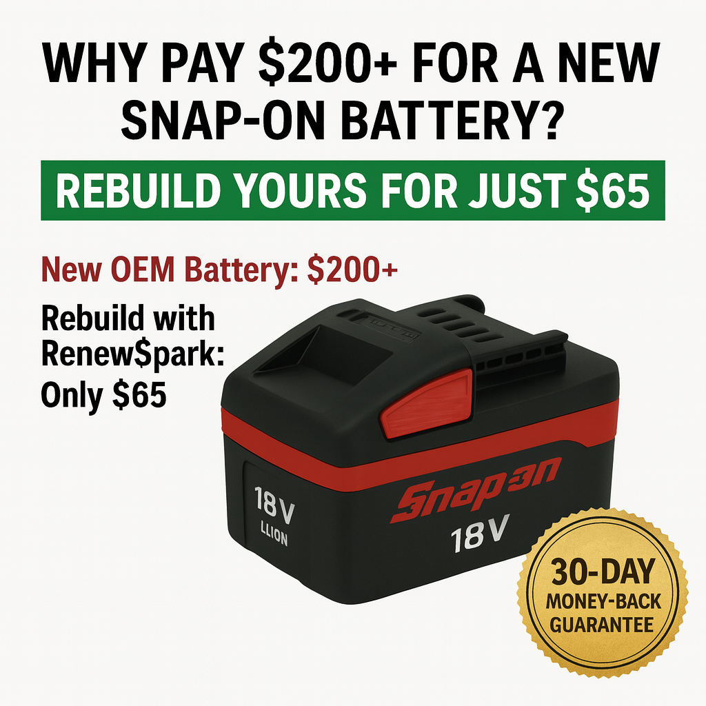 Servicio de reconstrucción de baterías Snap-On CTB7185 CTB8185 CTB8187: envíe la suya