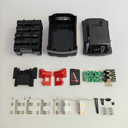 M18 18V Battery Rebuild Kit – 10‑Cell BMS, Nickel, Shell, Hardware (No Cells)