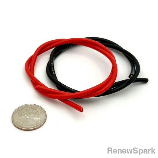 14 AWG Silicone Wire Pair – 18″ Black + Red (High Flex Copper) – Free Shipping 14 AWG Wire