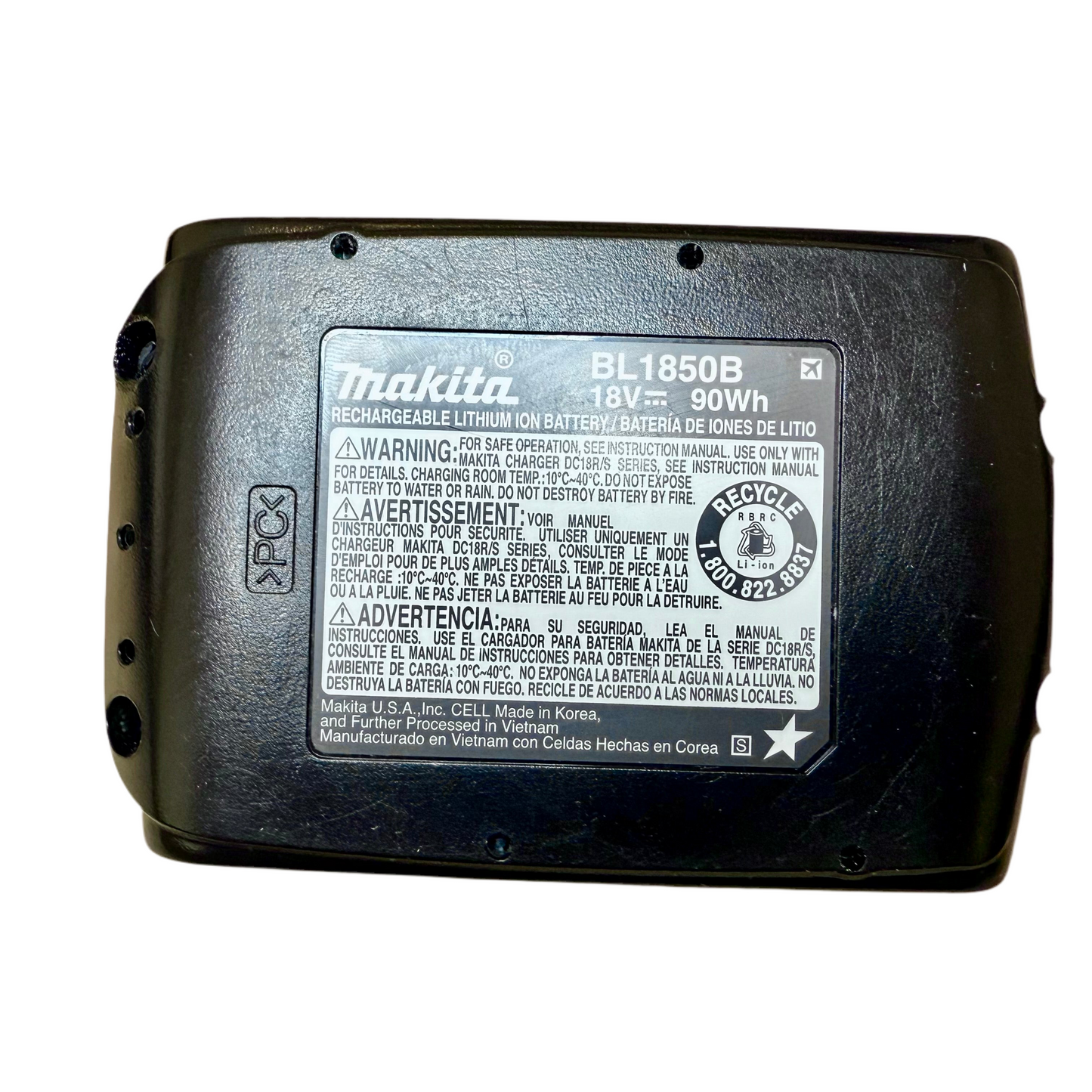 Makita 18V 5.0Ah Battery – OEM Case – Rebuilt with New Cells – Tested & Working