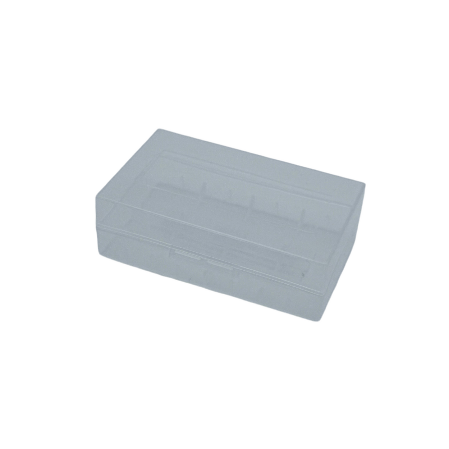 Clear 21700 Battery Storage Case – Holds 2 Cells, Protective Carry Box