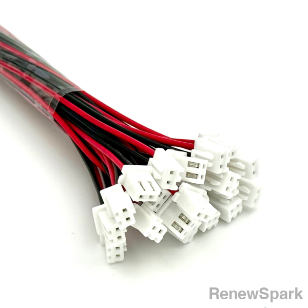 5PCS / 10PCS / 20PCS JST-XH 2.5mm 2-Pin Connector with 24AWG Wire Leads (150mm Tinned Ends) 20-Pack Wire Connector