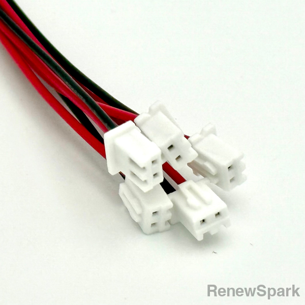 5PCS / 10PCS / 20PCS JST-XH 2.5mm 2-Pin Connector with 24AWG Wire Leads (150mm Tinned Ends) 5-Pack Wire Connector