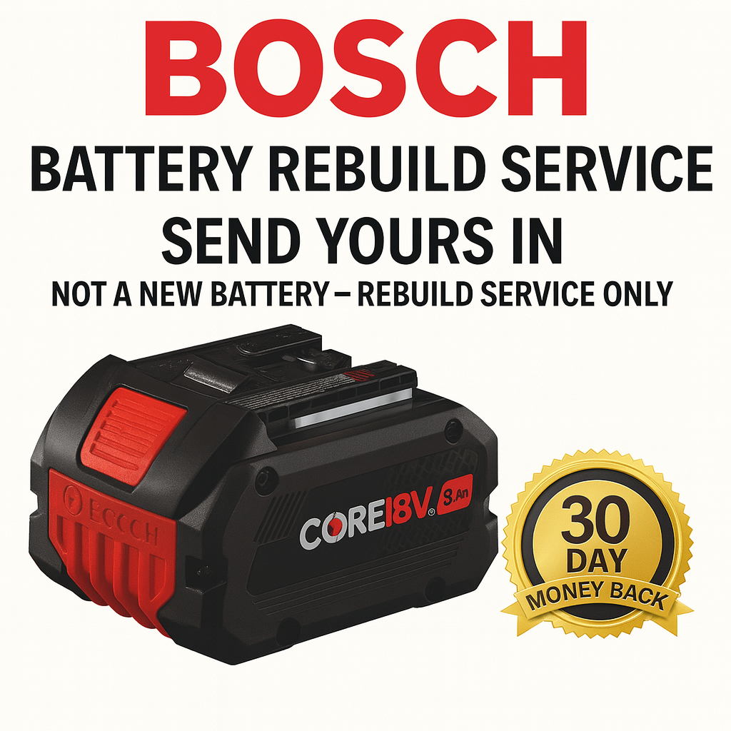 Bosch ProCORE 18V 4.0Ah (GBA18V40 / BAT612) Battery Rebuild Service