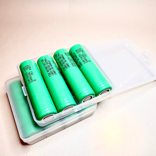 8x Samsung 25R 18650 2500mAh 20A Flat Top Li-ion Batteries + Case – Authentic