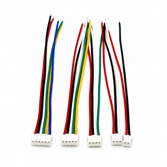 JST PH2.0 Connector Pigtail 10-Pack – Pre-Wired 24 AWG Leads (2–6 Pin)