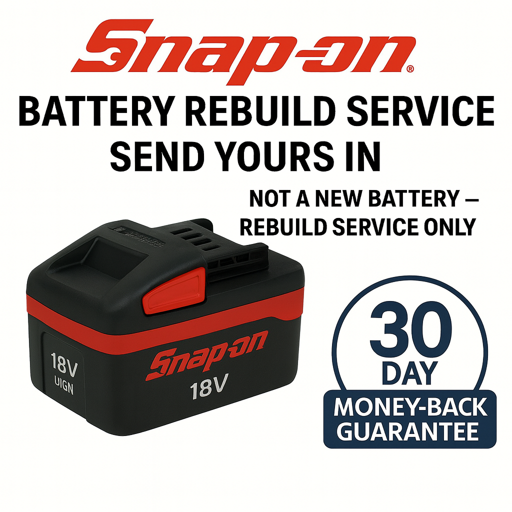 Servicio de reconstrucción de baterías Snap-On CTB7185 CTB8185 CTB8187: envíe la suya