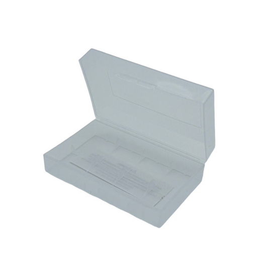 Clear 21700 Battery Storage Case – Holds 2 Cells, Protective Carry Box