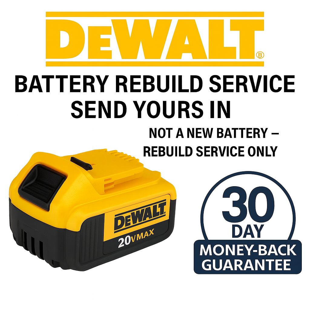 DeWalt 20V MAX Battery Rebuild Service – Send Yours In