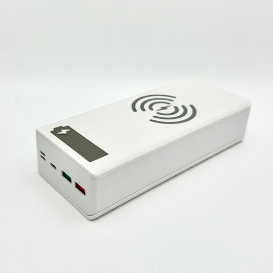 DIY 18650 High-Capacity Power Bank Kit – USB-C PD 22.5 W Fast Charge + 15 W Wireless Qi + LCD Display (No Cells)