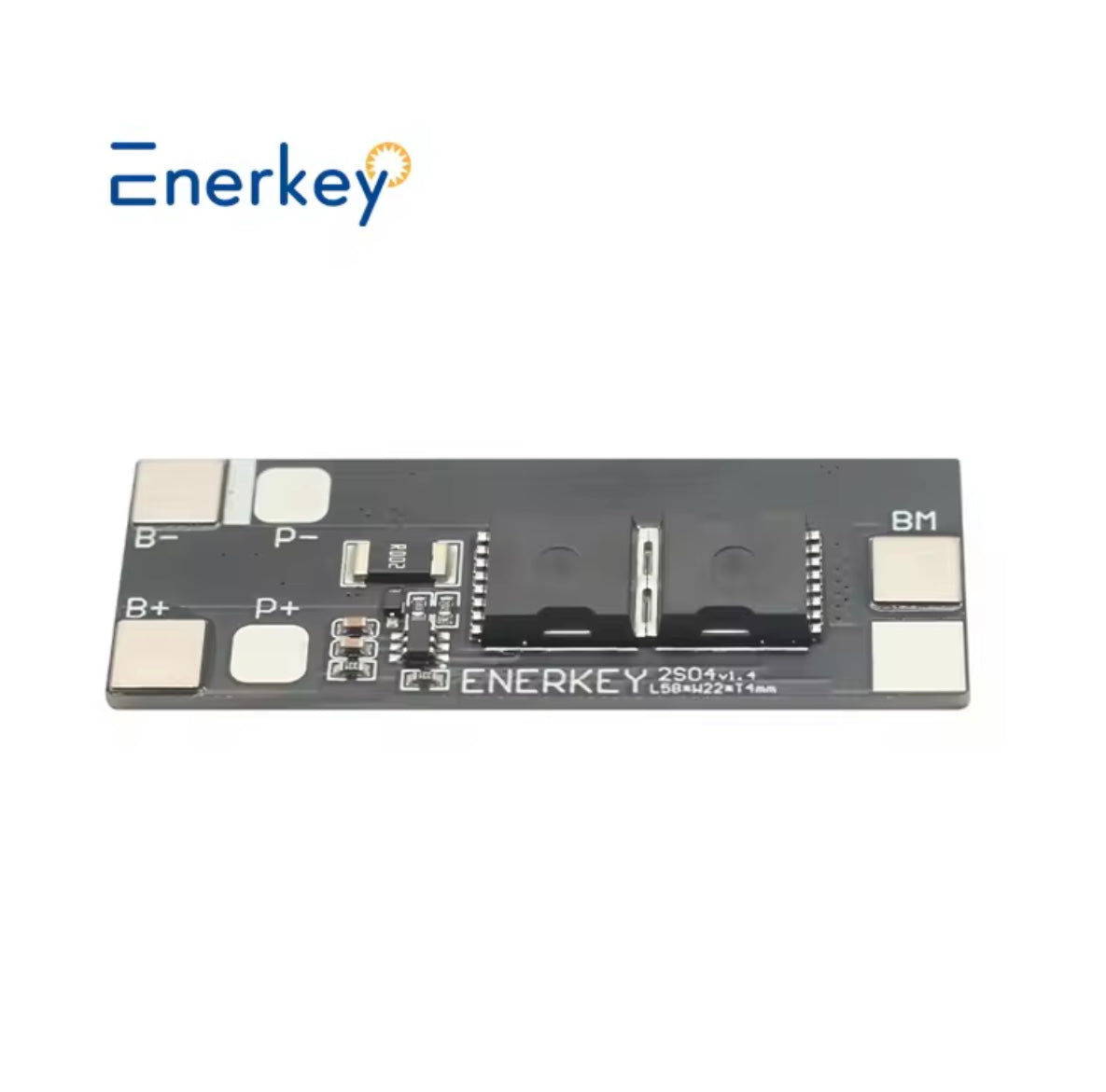 Enerkey 2S 30A 7.4V–8.4V Lithium Battery BMS Protection Board for 18650/21700 Packs