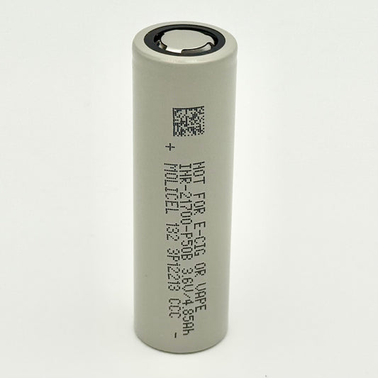Molicel P50B 21700 3.6V 4850mAh 25A Li-ion Battery Cell – High Power & Long Cycle Life