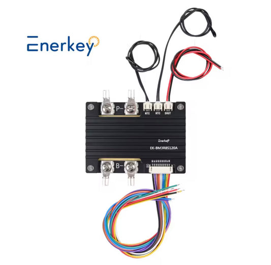 Enerkey 120A Smart BMS 3S–8S 12V–24V Li-ion / LiFePO₄ / LTO Battery Management System