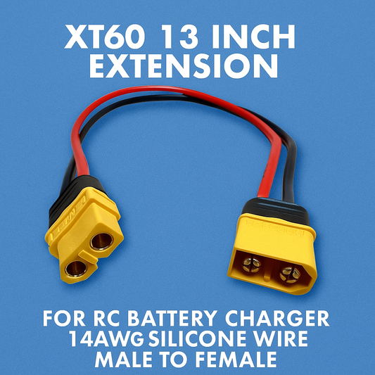XT60 13 Inch Extension for Rc Battery Charger 14Awg Silicone Wire Male to Female