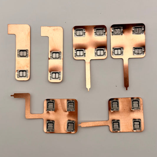 Pre-Cut Copper Busbar Set (Nickel Pads) – Milwaukee M18 8.0Ah 21700 – 6 Pcs